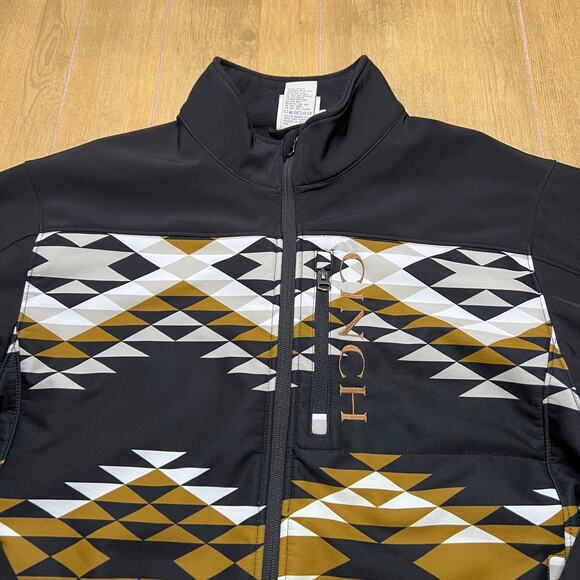 Cinch Mens Aztec Color Block Bonded Jacket Sz Large Rodeo Cowboy - Picture 12 of 14